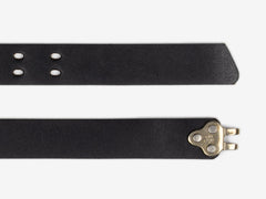 Claw Buckle Belt, Ebony Waxed Flesh