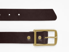 Founders Buckle Belt, Dark Brown