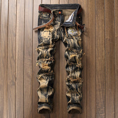 Men's ripped vintage jeans
