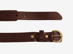Harness Buckle Belt, Hickory