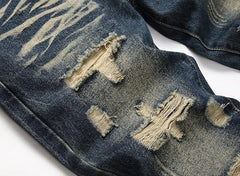 Men's Personality Retro holes Jeans