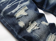 Men's Personality Indentation Jeans