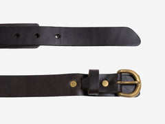 Harness Buckle Belt, Dark Brown