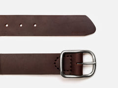 Center Bar Belt, Dark Brown