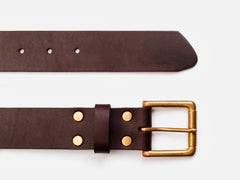 Roller Bar Belt, Dark Brown