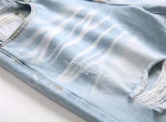 Men's straight Slimming Ripped Fit Jeans