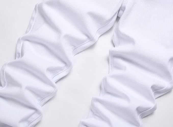 Men's Straight Fit White Jeans