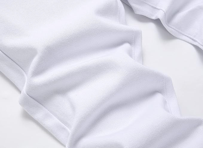 Men's Straight Fit White Jeans