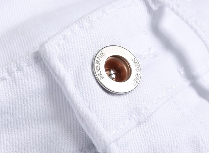 Men's Straight Fit White Jeans