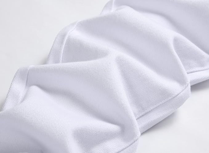 Men's Straight Fit White Jeans