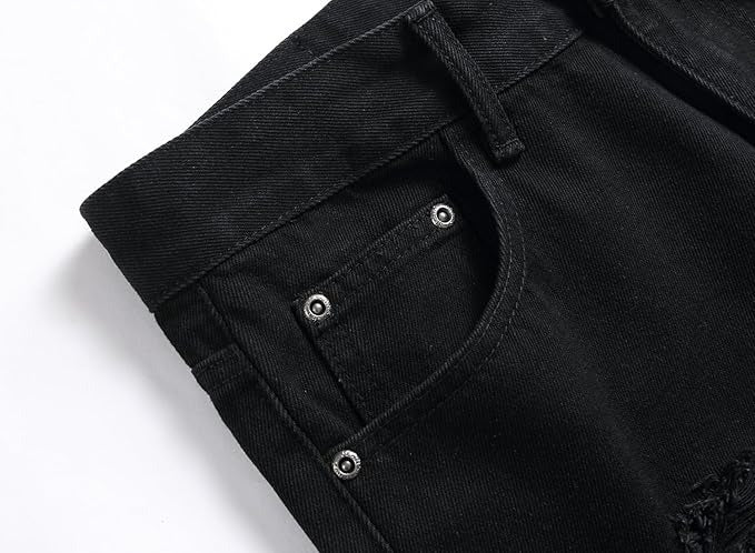 Men's Black Ripped Fit Jeans