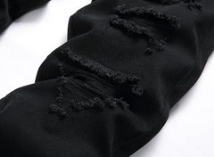 Men's Black Ripped Fit Jeans