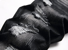 Men's Straight Ripped Fit  Dark gray Jeans