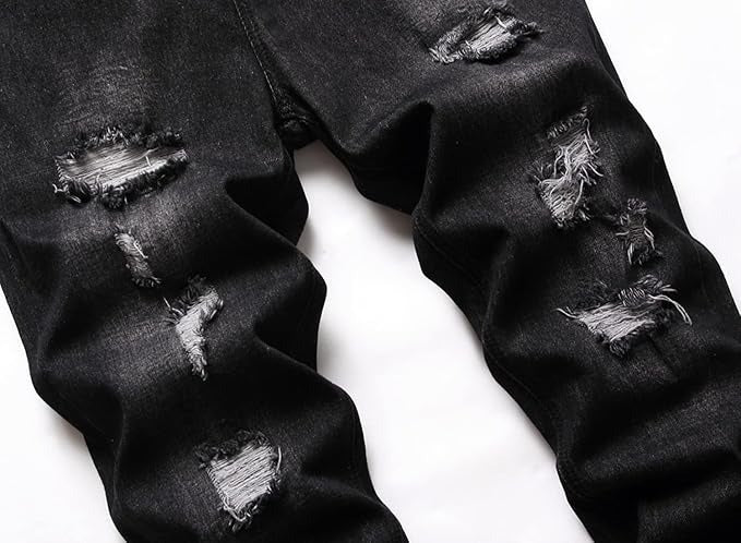Men's Ripped Fit Dark gray Jeans