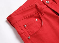 Men's Personality Printed embroidery Jeans