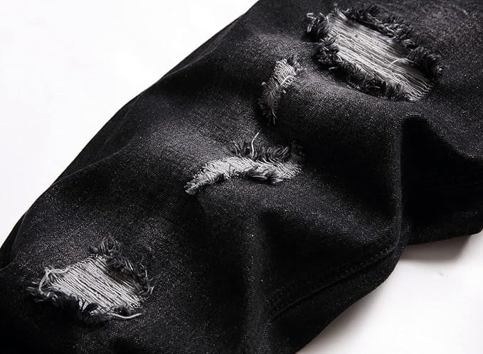 Men's Ripped Fit Dark gray Jeans