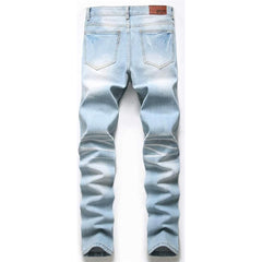 Men's straight Slimming Ripped Fit Jeans