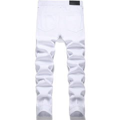 Men's Straight Fit White Jeans