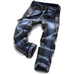 Men's Personality Splicing Jeans