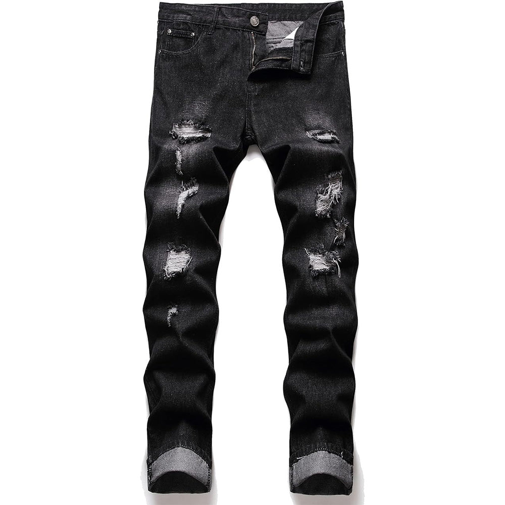 Men's Ripped Fit Dark gray Jeans