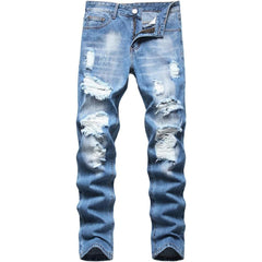 Men's Personality Hole Jeans