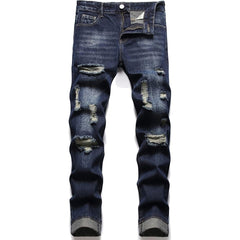Men's Personality Creases Jeans
