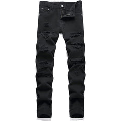 Men's Black Ripped Fit Jeans