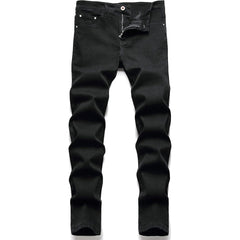 Men's Ripped Regular Fit Black Jeans
