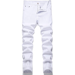 Men's Straight Fit White Jeans
