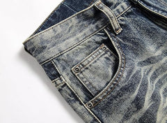 Men's Ripped Personality Fit Light blue Jeans