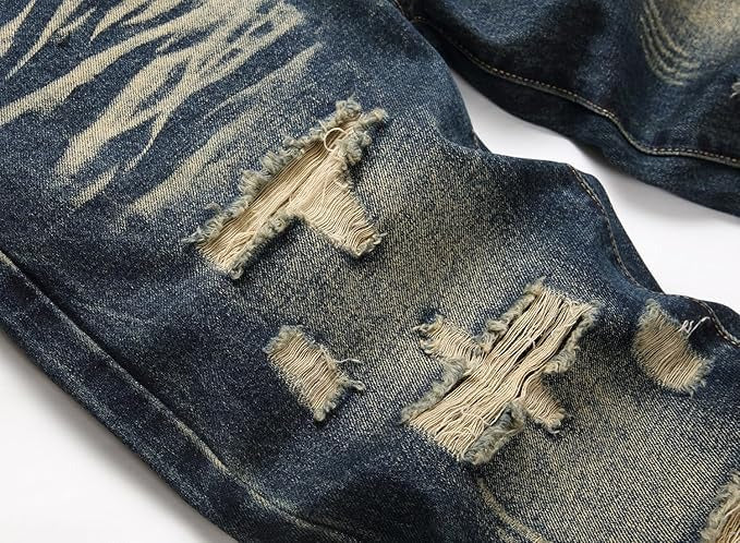 Men's Personality Retro holes Jeans