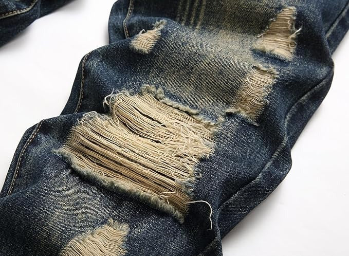 Men's Personality Retro holes Jeans