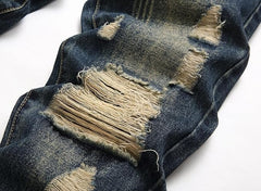 Men's Personality Retro holes Jeans
