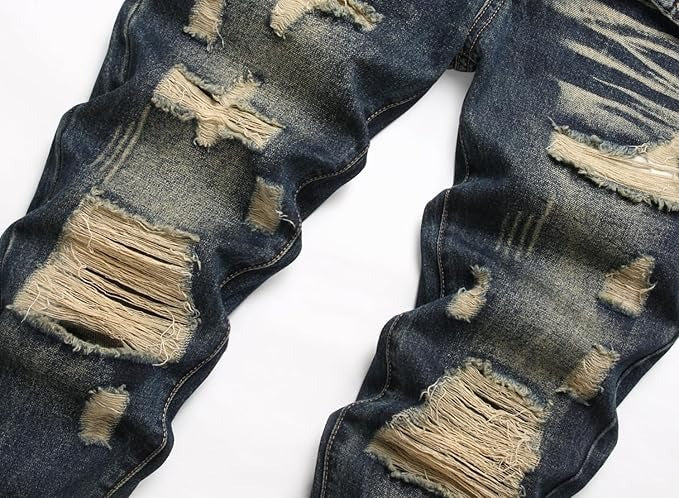 Men's Personality Retro holes Jeans