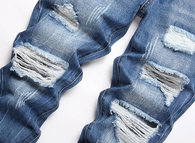 Men's Ripped Regular Jeans