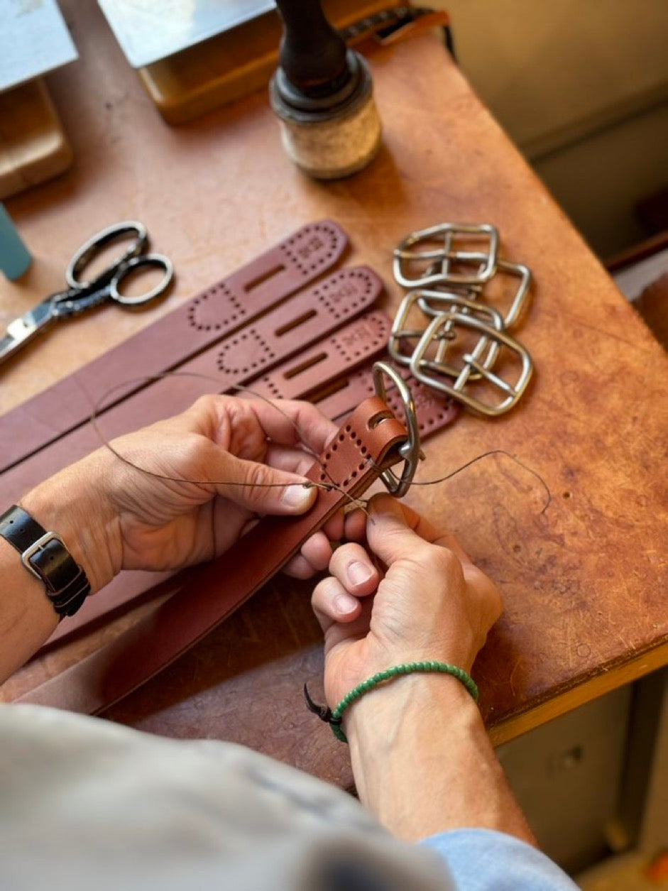 Center Bar Belt, Tan