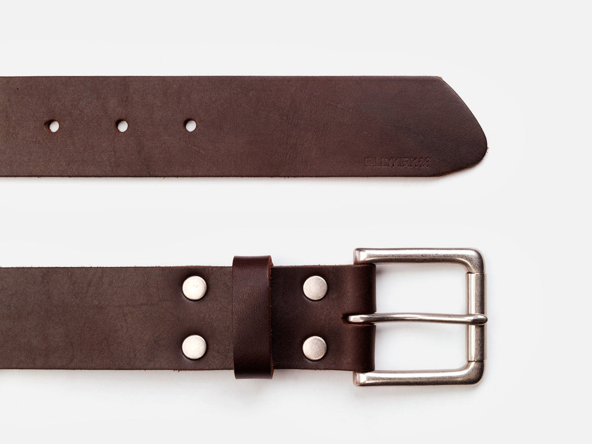 Roller Bar Belt, Dark Brown